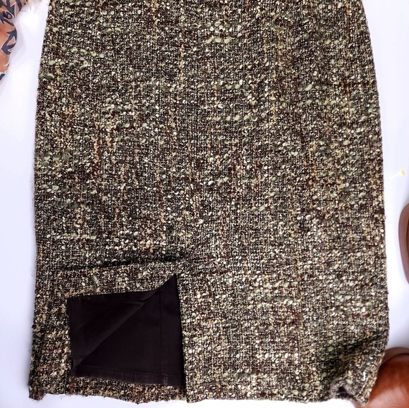 Talbots Green Tweed Dress Sz 6 - Picture 14 of 14